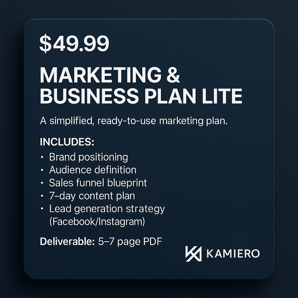 Marketing & Business Plan Lite
