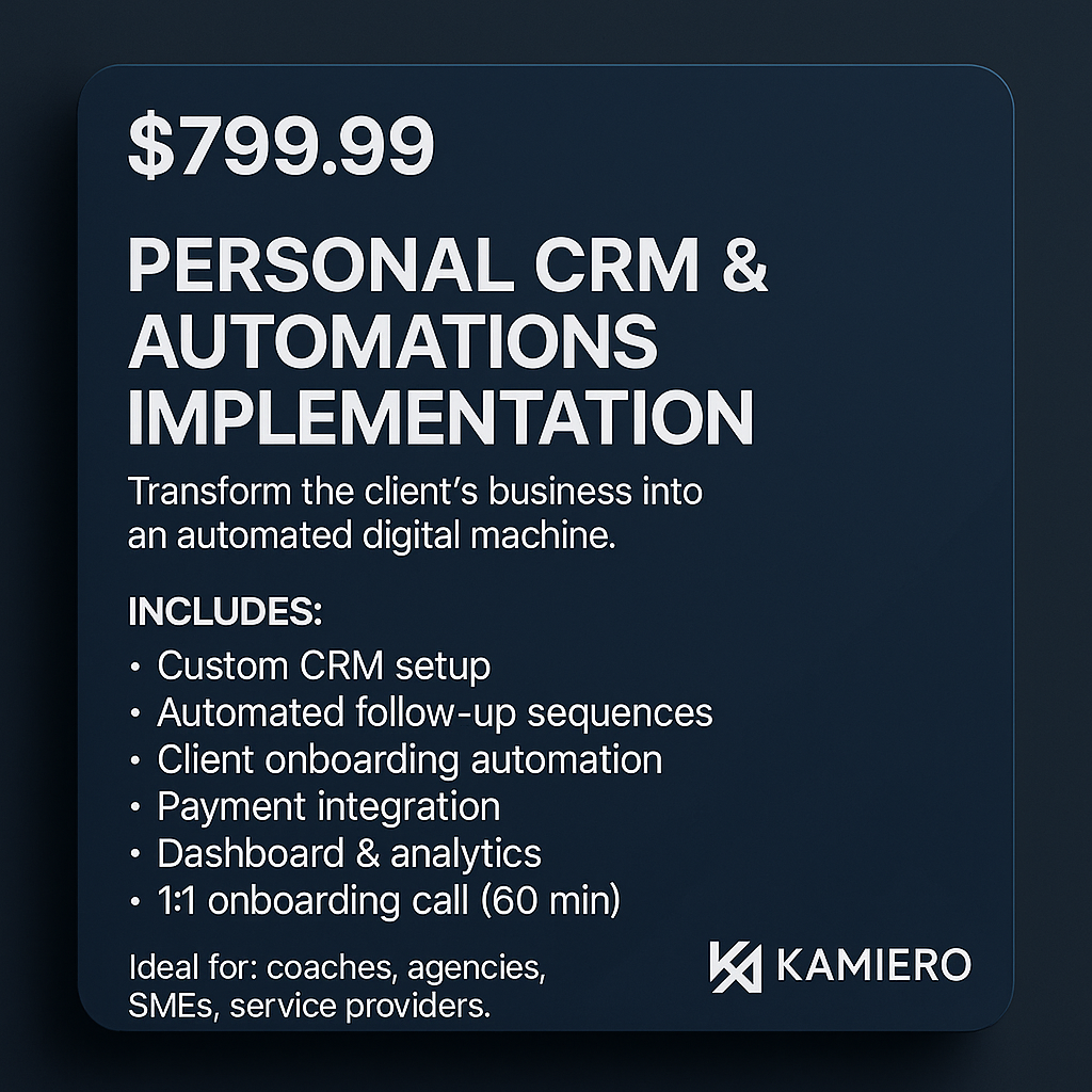 Personal CRM & Automations Implementation